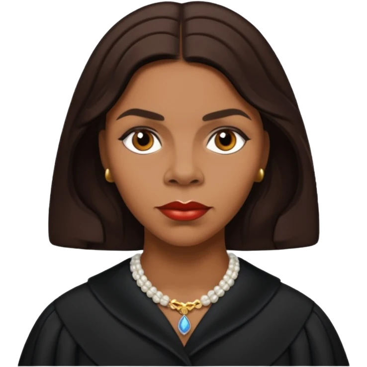 Marian Anderson with dark brown hair emoji