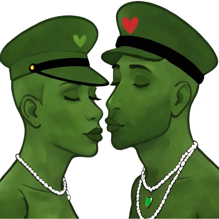 Black people kissing  emoji
