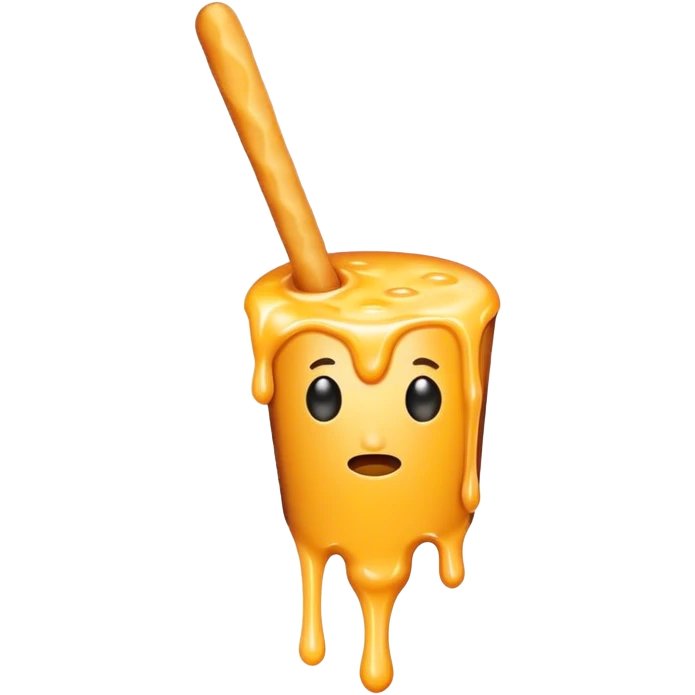 Melting fry cheese stick emoji