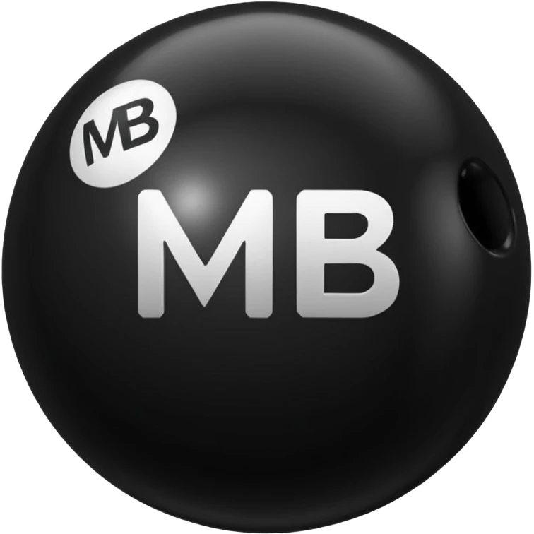 Black pull Ball with MB written on it. Nothing else no holes or anything. emoji