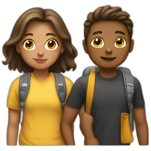 Two students emoji