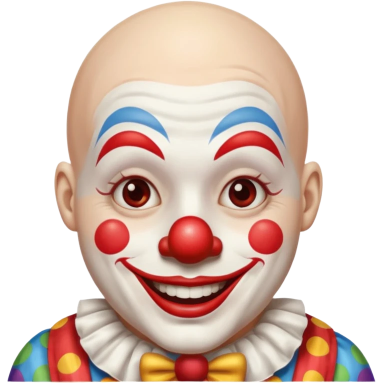 Clown bald  emoji