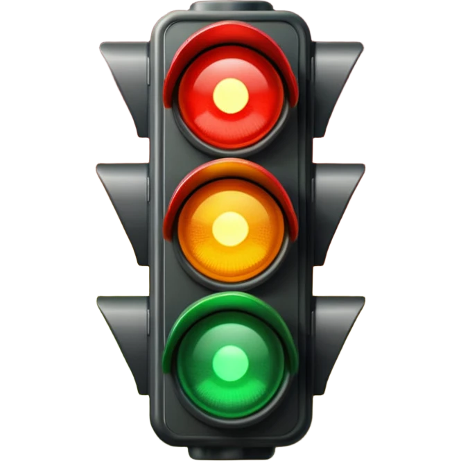 red amber green traffic light emoji