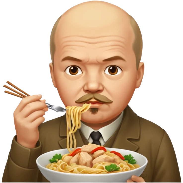 Lenin ăn mì gà emoji