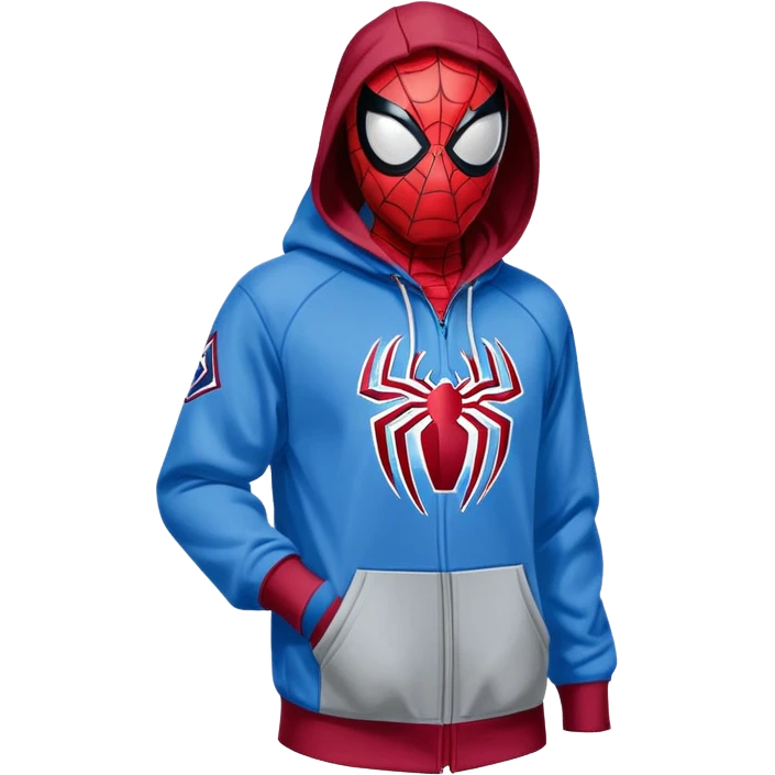 Spider-Man wearing Colorado Avalanche hoodie emoji