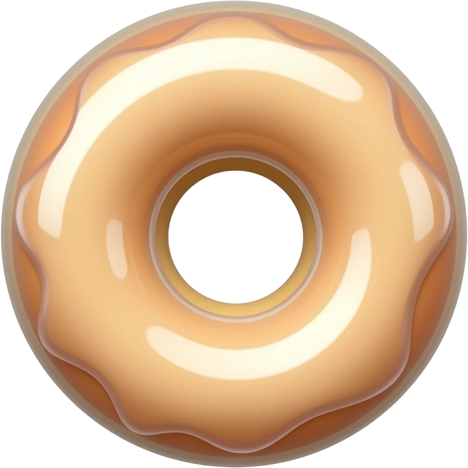 clear coated glazed donut emoji
