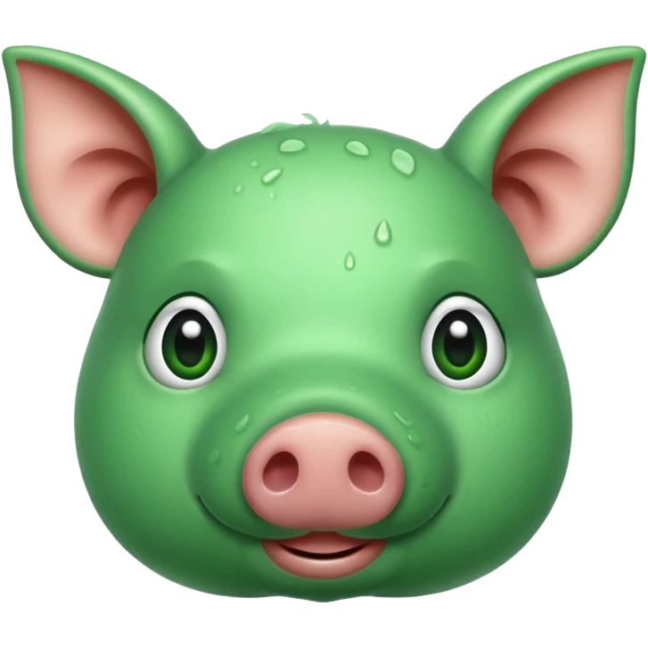 Nose of a pig in green color emoji