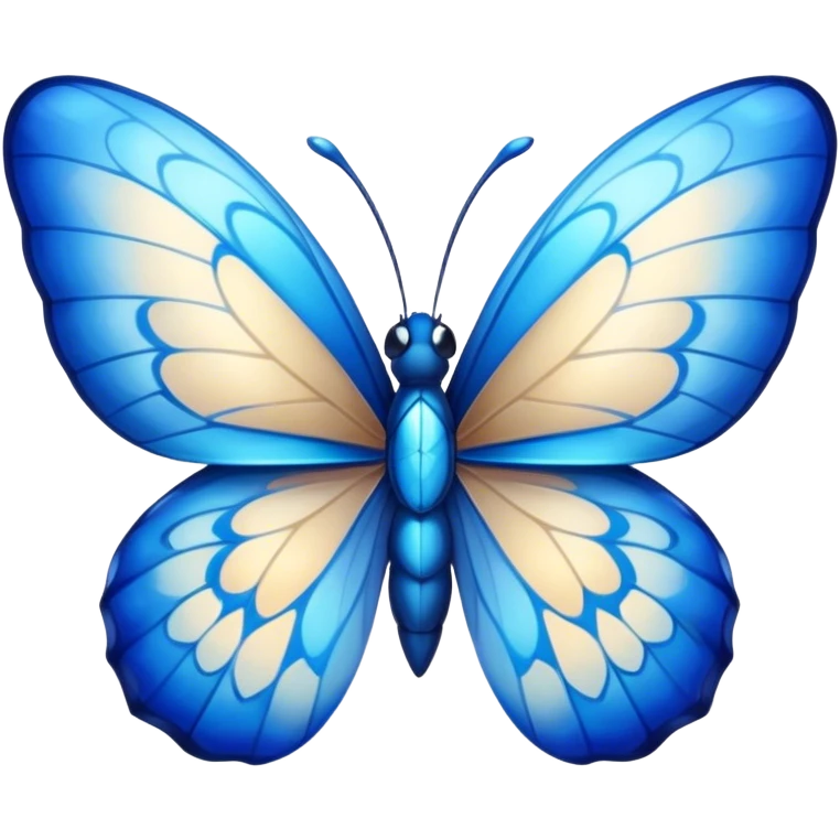 Cinematic Realistic Cute Blue Butterfly Portrait Emoji, Head tilted playfully and inquisitively, featuring beautifully patterned sapphire wings with intricate venation and a charming, petite body with round, sparkling eyes full of gentle curiosity, rendered with lifelike detail and warm natural highlights, high shine, affectionate and spirited, styled with a touch of whimsical garden magic, soft glowing outline, capturing the essence of a mischievous yet lovable blue butterfly that seems ready to flutter playfully into your arms! emoji