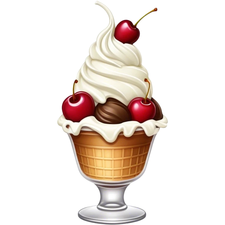 Ice cream sundae emoji