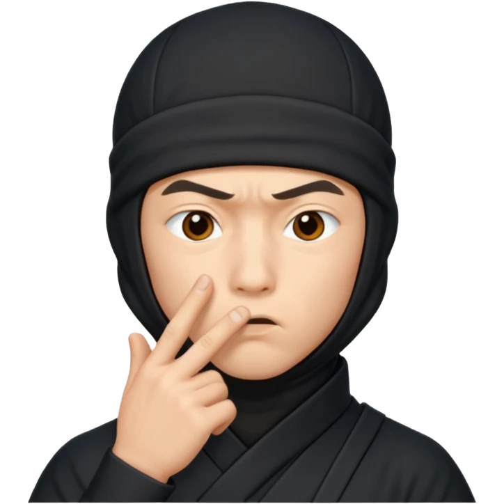foto do Ninja ele mandando calar a boca emoji