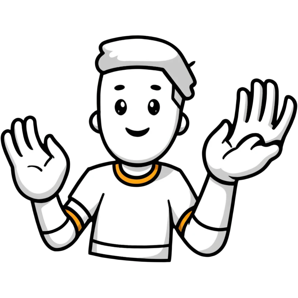 Person using sign language emoji