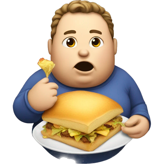 fat person eating  emoji