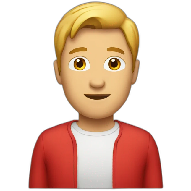 solo red shirt male emoji