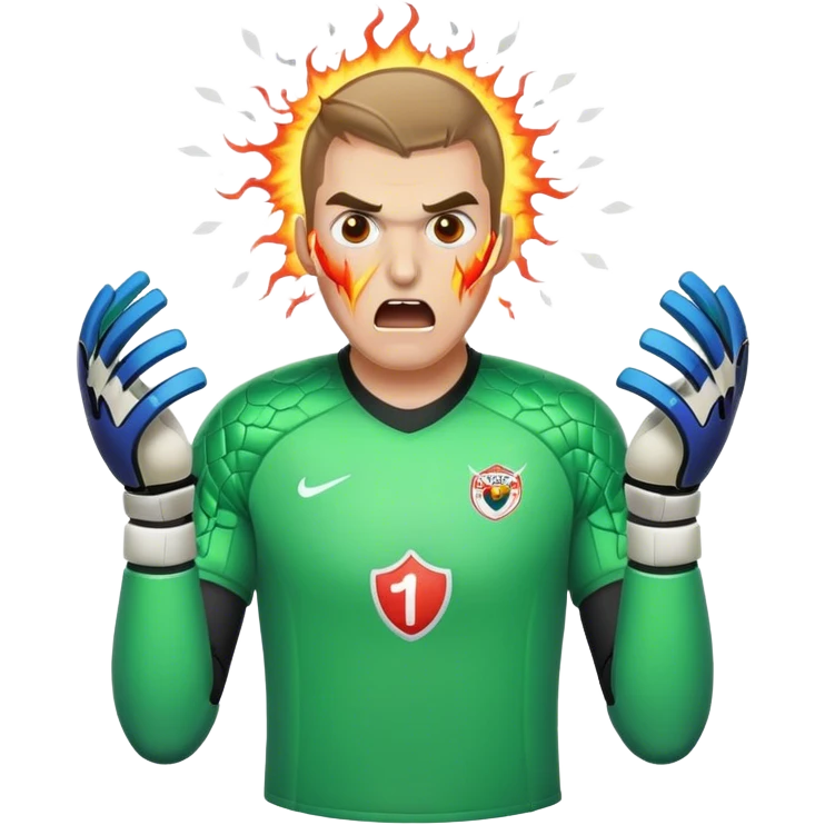 goalkeeper head explosion emoji