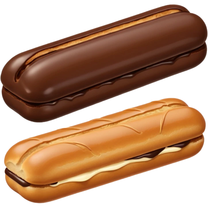 éclair au chocolat en emoji emoji