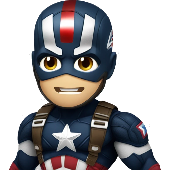 Captain America taken over by Venom emoji