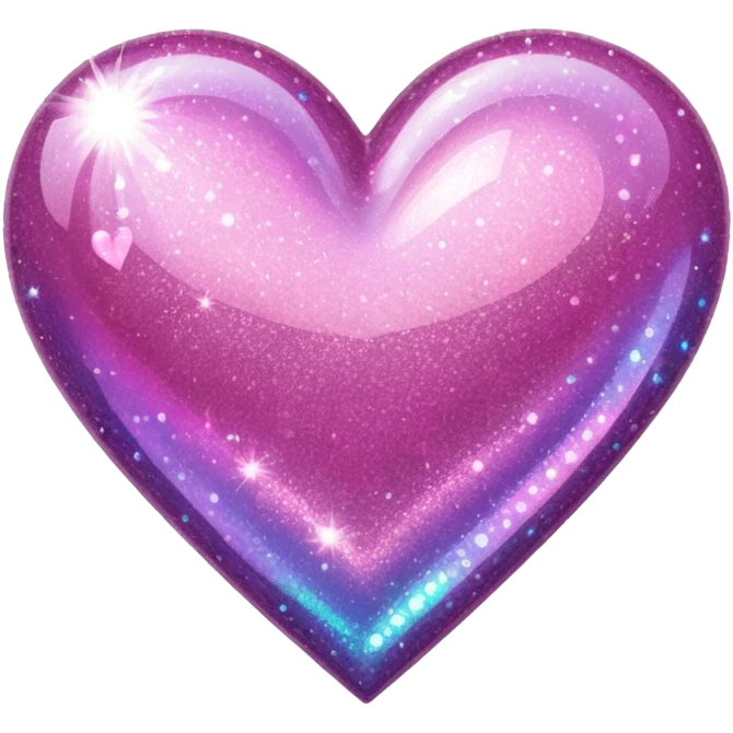 Glitter heart. emoji