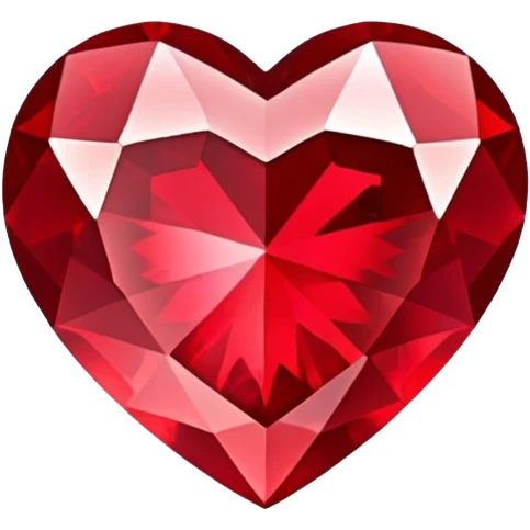 Romantic warm-colored sparkling heart gem emoji