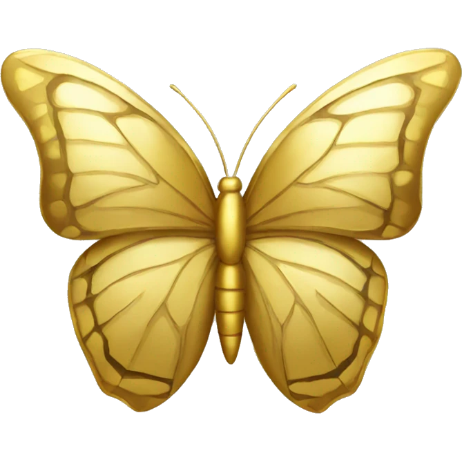 Gold butterfly emoji