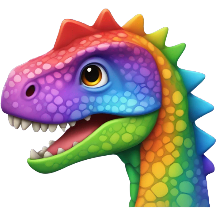 rainbow dinosaur  emoji