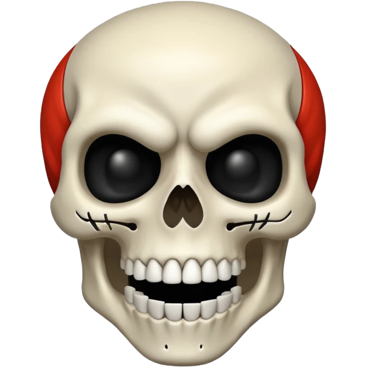 angry skeleton head emoji