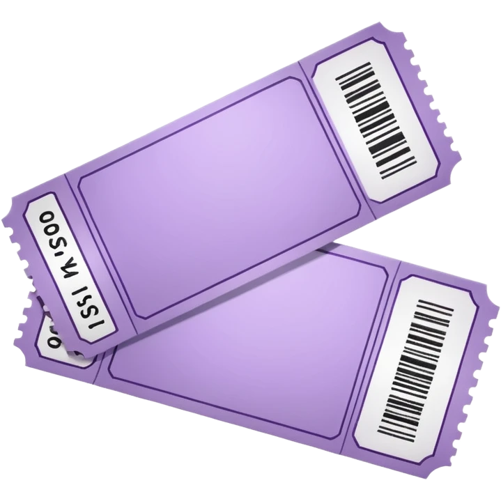 Pale Purple 1 Signed ticket  emoji