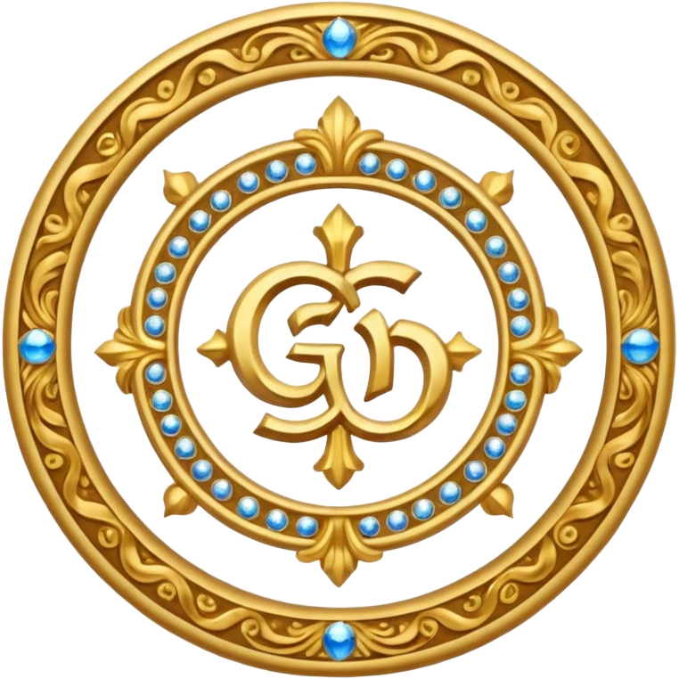 The name of God is repeated in the shape of a circle. emoji