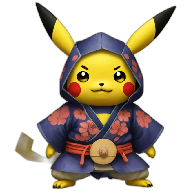 Kabuki style Pikachu emoji