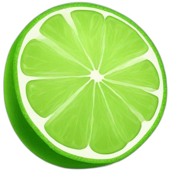 Cute slice of lime emoji