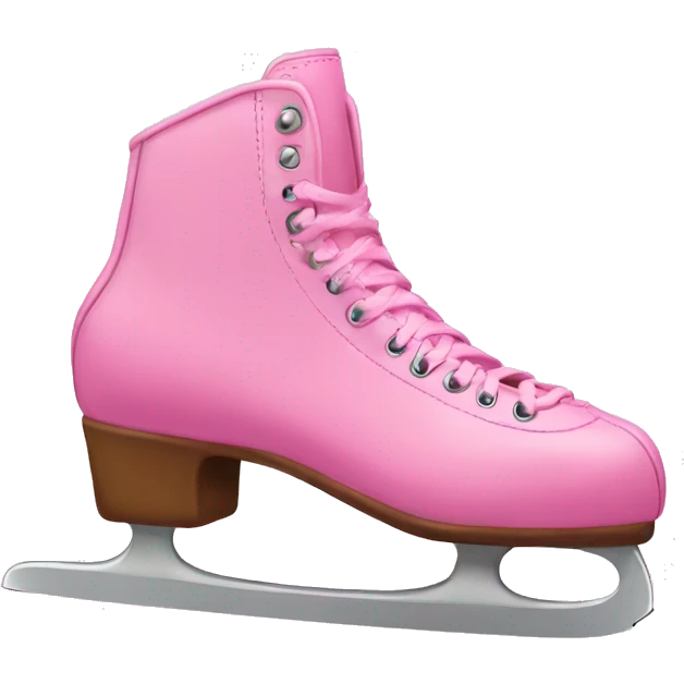 Pink figure skate emoji