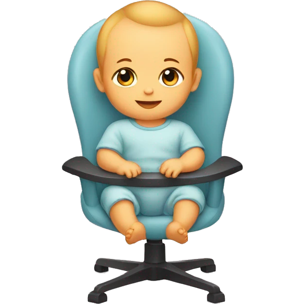 baby sitting in baby chair emoji