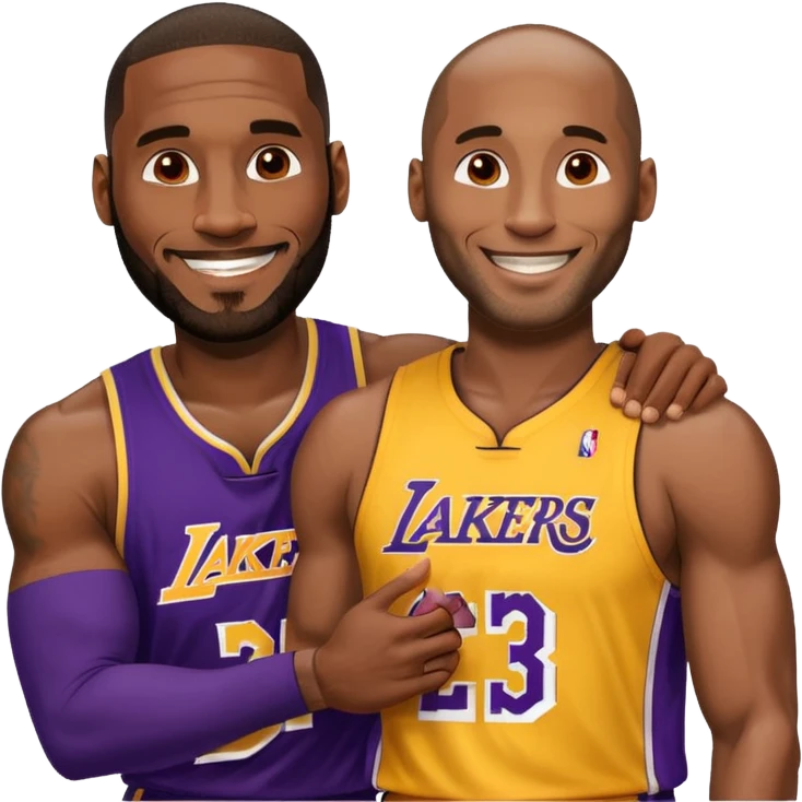 LeBron James and Kobe Bryant buff emoji
