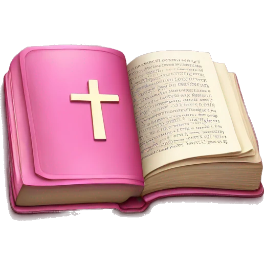 pink bible emoji