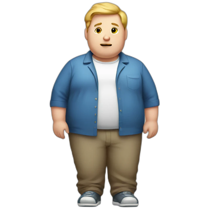Obese white male emoji