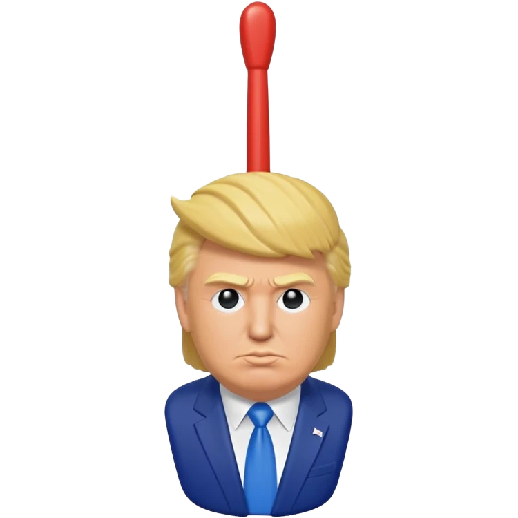 a donald trump toilet brush emoji