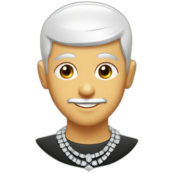 buzz cut parsi with diamond chain that says LFG emoji