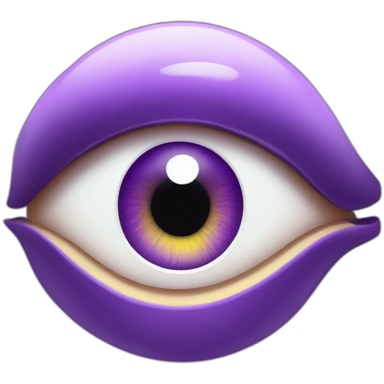 majestic godly violet iris eyeball with eyelid emoji