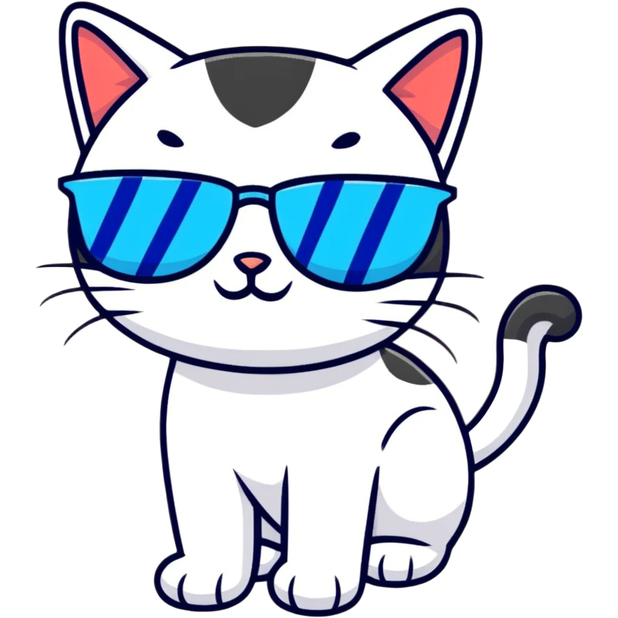 Cat with sunglasses emoji