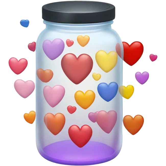 A jar of hearts emoji