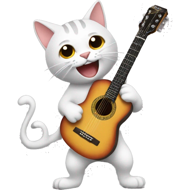 gato tocando guitarra emoji