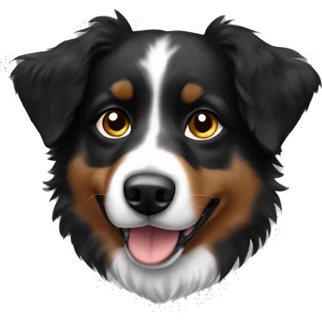 Small black australian shepherd dog emoji