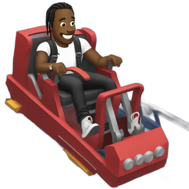Travis Scott on a roller coaster emoji