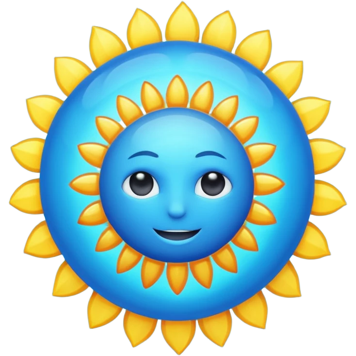 blue sun emoji
