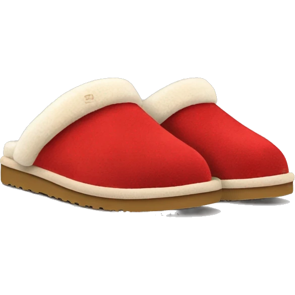 ugg red and tan tazman slippers  emoji