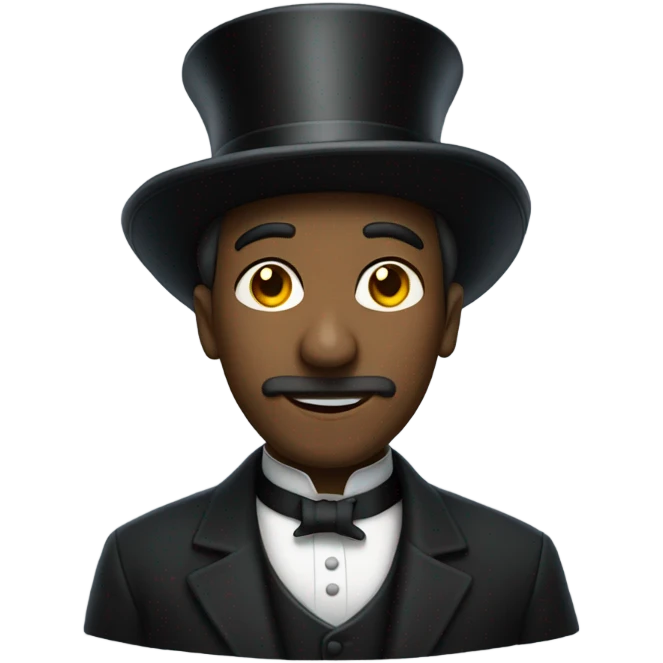 Deacon wearing a top hat  emoji