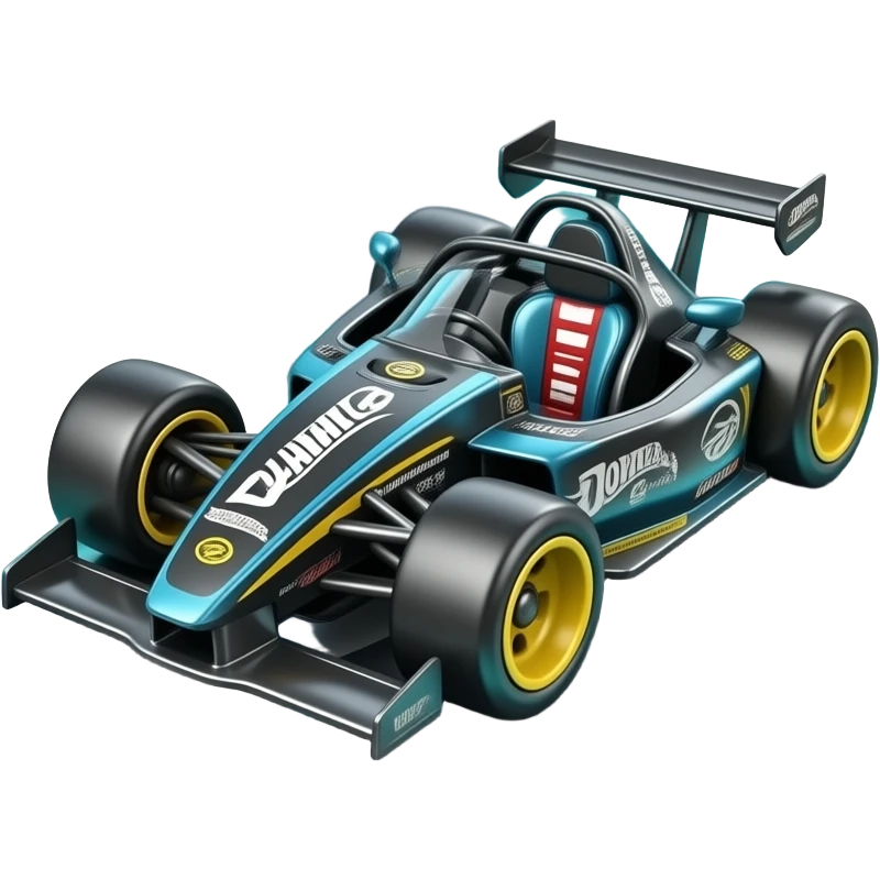 Car interior in hotwheels race track emoji