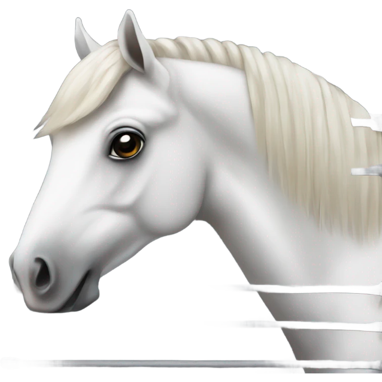 Horses white in the rack emoji