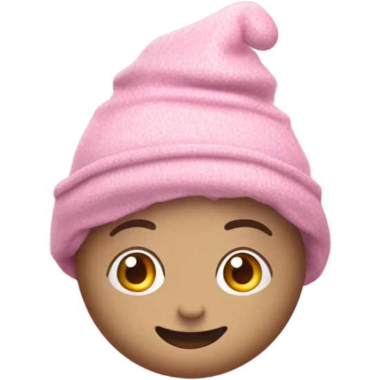 Gorro de cumpleaños color rosa pastel emoji