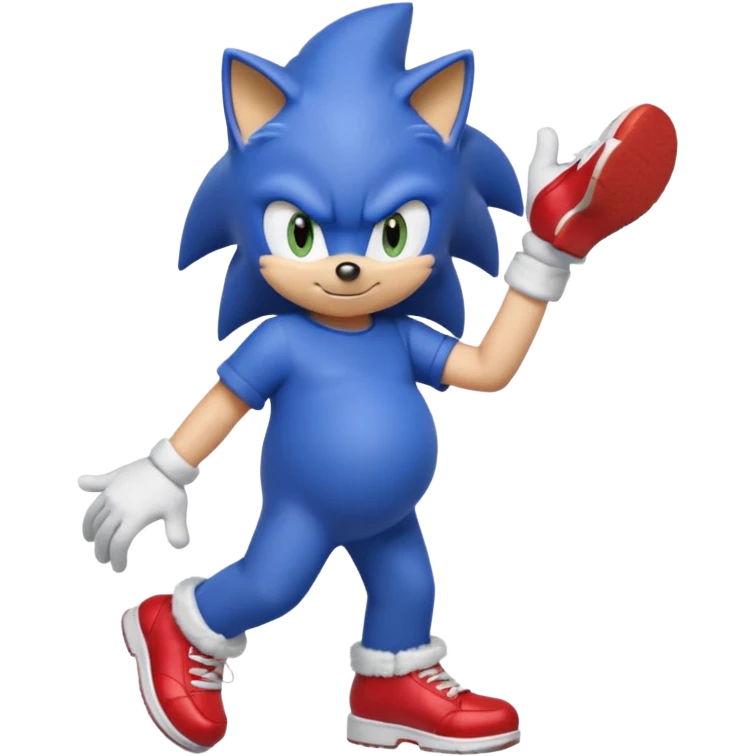 Pregnant male sonic X, not naked emoji