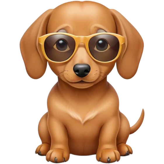 Dachshund with sunglasses emoji